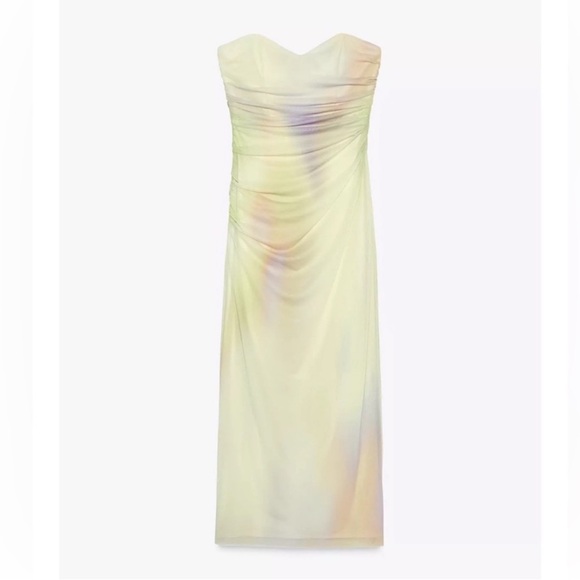 Chic Strapless Pastel Dress from Zara - Picture 2 of 6